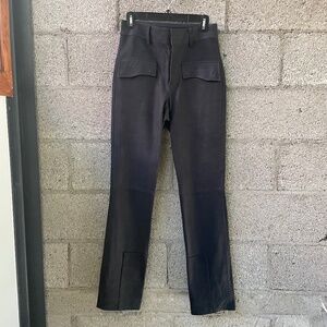 RtA matte black leather pants • size 26